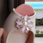 2 pcs a pair Bridal Prom Round Repair Clear Rhinestone Shoe Charm Clips SA11