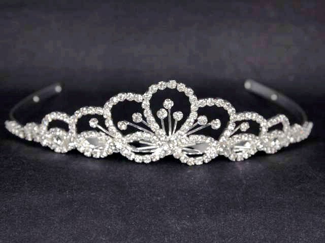 Bridal Rhinestone Crystal Prom princess head Headpiece crown Hair tiara HR190