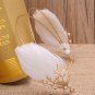 Bridal Gold tone Faux pearl white prom feather dance headband HR479