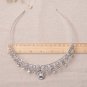 Bridal silver tone prom party crown headband Hair tiara HR469