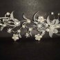 Bridal Rhinestone silver tone Faux Pearl Crystal Hair Comb RB113
