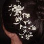 Bridal Rhinestone silver tone Faux Pearl Crystal Hair Comb RB113