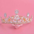 Gold vine Bridal Rhinestone Faux pearl tone crystal Prom crown Hair tiara HR416