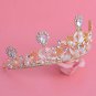 Gold vine Bridal Rhinestone Faux pearl tone crystal Prom crown Hair tiara HR416