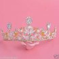 Gold vine Bridal Rhinestone Faux pearl tone crystal Prom crown Hair tiara HR416