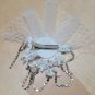 Bridal White Blusher Veil hair Flower net Birdcage Fascinator BA210
