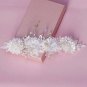 Bridal adjustable forehead band flower Faux pearl vine hair Fascinator BA197