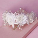 Bridal adjustable forehead band flower Faux pearl vine hair Fascinator BA197