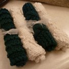 Dark Green and Beige Slightly Damaged Serviettes