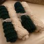 Dark Green and Beige Slightly Damaged Serviettes