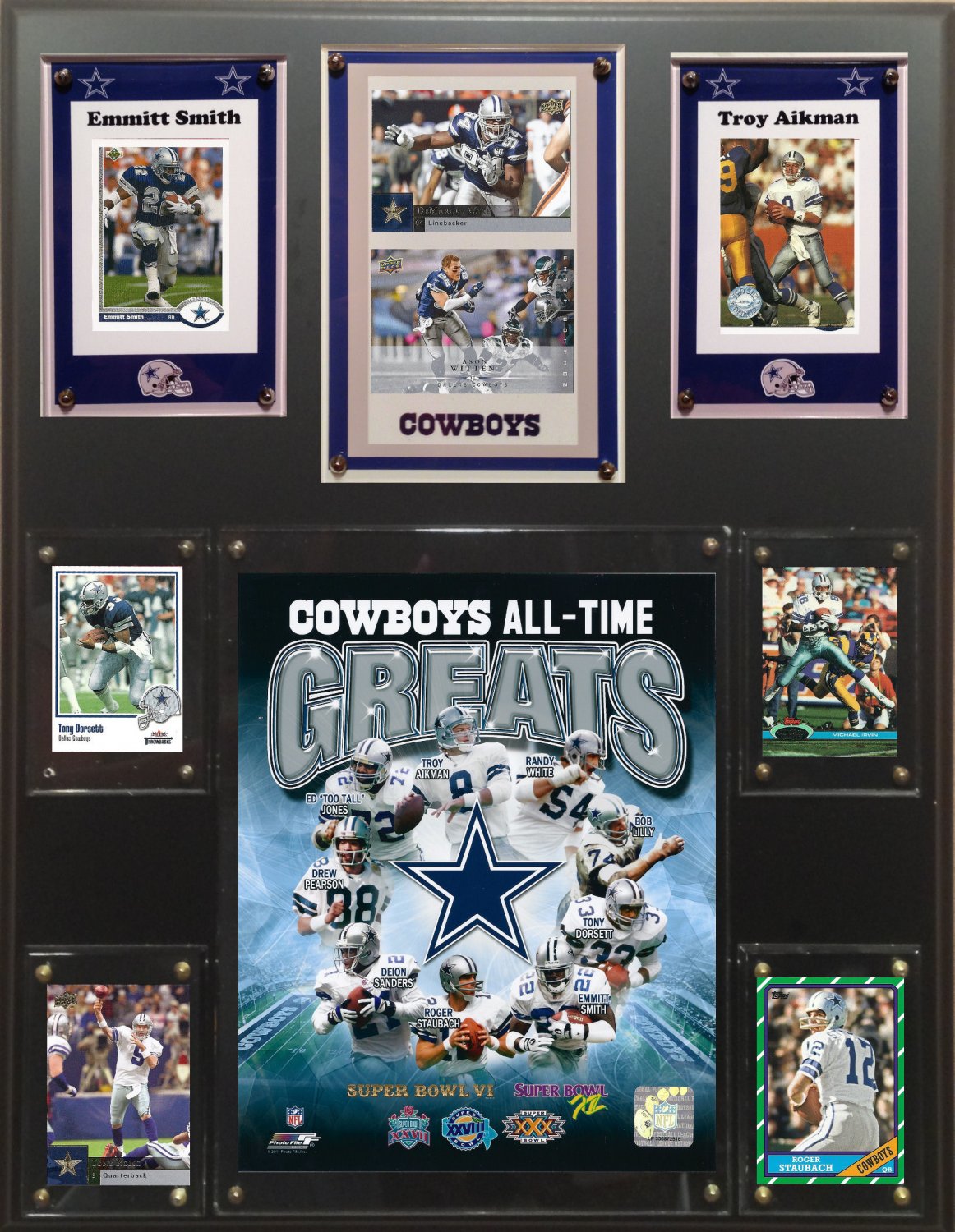 All Time Great Dallas Cowboys Photo Plaque.