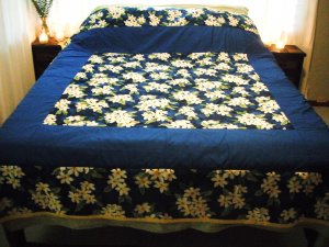 Plumeria on Blue