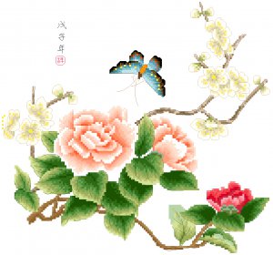 Butterfly & Flowers