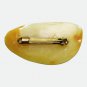 Vintage Baltic Amber Egg Yolk Butterscotch Brooch 2.10 g