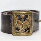 Vintage Authentic 1943 Spanish Army Leather Belt with Buckle Vintage Authentic 1943 Spanish Army Leather Belt with Buckle