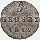 1812 IB Poland coin 5 Groszy – Duchy of Warsaw