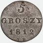 1812 IB Poland coin 5 Groszy – Duchy of Warsaw