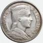 1929 Latvia silver coin 5 Lati Coin – Milda Portrait, VF