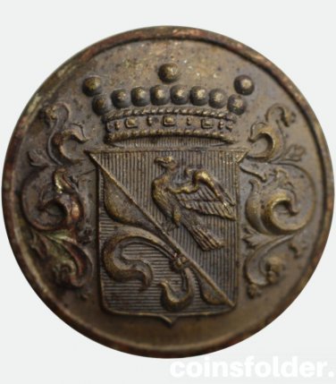 Antique Livery Button with noble Lillieh&Atilde;&para;&Atilde;&para;k family coat of arms