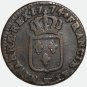 1774 France 1 Sol Lille Mint Louis XVI Copper Coin F