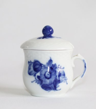 Vintage Royal Copenhagen Danish Porcelain Bone China Saucer Creme Cup with Lid