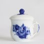 Vintage Royal Copenhagen Danish Porcelain Bone China Saucer Creme Cup with Lid