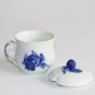 Vintage Royal Copenhagen Danish Porcelain Bone China Saucer Creme Cup with Lid
