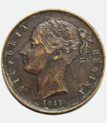 1846 Great Britain GB UK Gambling token &acirc;�� Victoria Regina, Keep your Temper