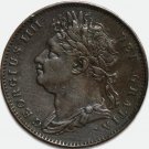 XF 1821  Farthing, Dot After Date, Great Britain United Kingdom coin – George IV