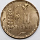 BU 1925 Lithuania coin 10 centu centai cents