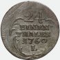 Germany 1760 L 1/24 Thaler German States SAXONY Lithuania Poland Silver coin