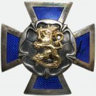 Finland Army Reserve Officer School Cross Badge – Silver-Plated, Enamel Finland Army Reserve Officer School Cross Badge – Silver-Plated, Enamel