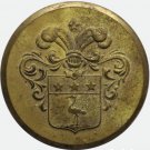 Antique Livery Brass Button with the family coat of arms of Peyron Antique Livery Brass Button with the family coat of arms of Peyron