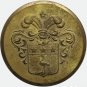 Antique Livery Brass Button with the family coat of arms of Peyron