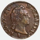 1772 France 1 Sol Troyes Mint Louis XV Copper Coin VF-XF
