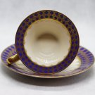 Vintage Germany J.Seltmann Bavaria Porcelain Bone China Blue Cup and Saucer