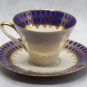 Vintage Germany J.Seltmann Bavaria Porcelain Bone China Blue Cup and Saucer