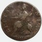 1775 UK GB United Kingdom Great Britain coin Half Penny, VF &acirc;�� George III