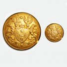 Set of Small & Large Antique Gilded Livery Button – Skjöldebrand Crest