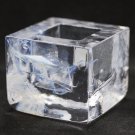Kosta Boda Brick Candle Holde Crystal White Glass Swedish Scandinavian Design