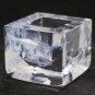 Kosta Boda Brick Candle Holde Crystal White Glass Swedish Scandinavian Design