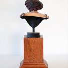Hand-Painted Bronze Bust of Renaissance Landsknecht Mercenary Figurine Statuette