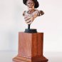 Hand-Painted Bronze Bust of Renaissance Landsknecht Mercenary Figurine Statuette