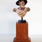 Hand-Painted Bronze Bust of Renaissance Landsknecht Mercenary Figurine Statuette