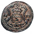 HIGHT  GRADE! UNC 1752 Saxon Polish Poland German Coin Haler - Augustus III