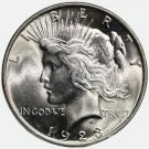 1923 US 1$ USA Philadelphia Peace Silver 1 Dollar coin, BU