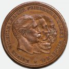 1888 Prussia State of Germany Medal Token In memory of 3 Kaiser, AU