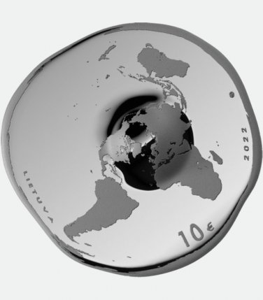 Lithuania Litauen 2022 10 Euro silver coin, No Planet B