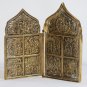 XIX c. antique russian bronze orthodox icon of 2 folding parts