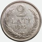 XF 1925 Latvia silver coin 2 Lati Coin